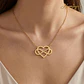 Gargantilla personalizada infinito corazón y nombre plata con baño de oro  - vignette 2