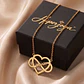Gargantilla personalizada infinito corazón y nombre plata con baño de oro  - vignette 7
