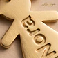 Gargantilla personalizada de niña y nombre plata con baño de oro  - Thumbnail 3