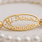 Pulsera personalizada mi primera comunión plata con baño de oro - Miniatura 3