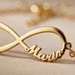 Pulsera personalizada infinito con nombre plata en baño de oro - Thumbnail 3
