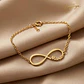 Pulsera personalizada infinito con nombre plata en baño de oro - Thumbnail 5