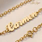 Pulsera personalizada nombre plata con baño de oro  - vignette 3