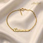 Pulsera personalizada nombre plata con baño de oro  - vignette 5