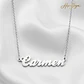 Gargantilla personalizada con nombre horizontal plata - Thumbnail 5