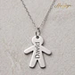 Gargantilla personalizada de niña con nombre plata - thumbnail 3
