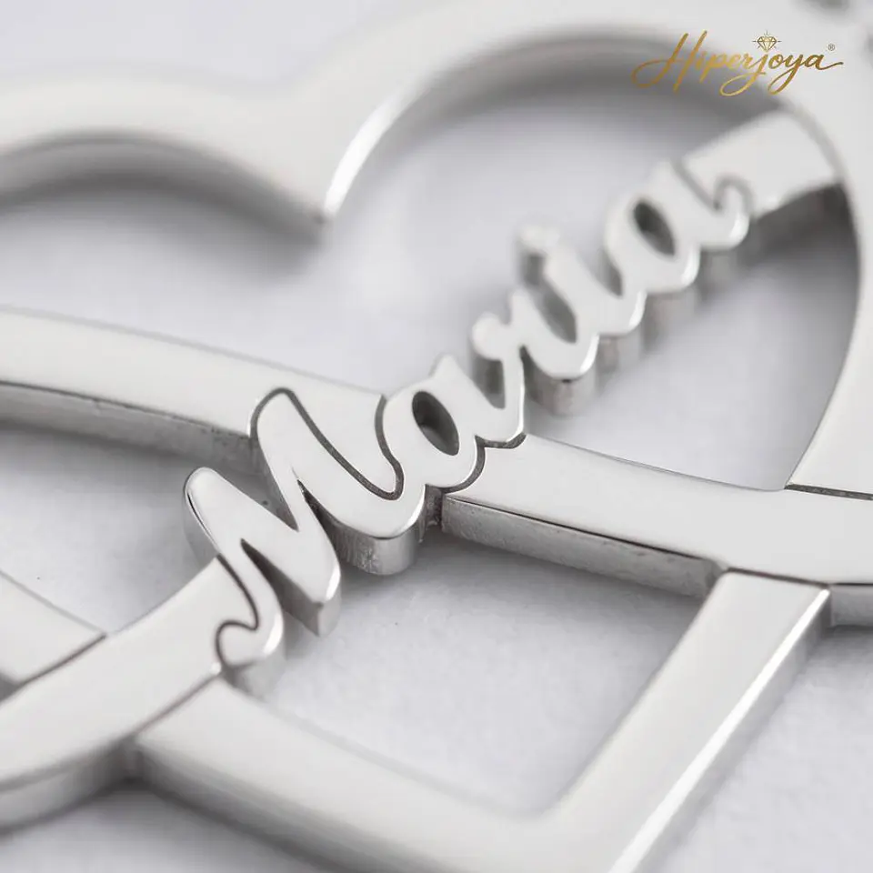 Gargantilla personalizada infinito y corazón con nombre plata  3