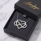Gargantilla personalizada infinito y corazón con nombre plata  - Miniatura 7