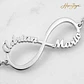 Pulsera personalizada infinito con nombre plata - thumbnail 3