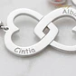 Pulsera personalizada corazones nombres plata - vignette 3