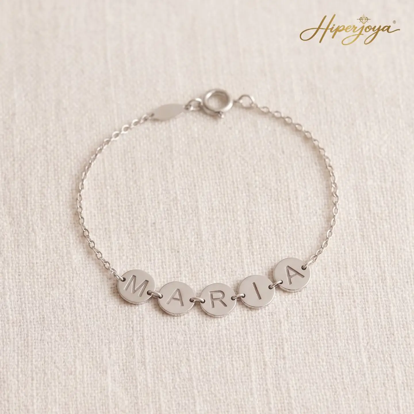 Pulsera letras nombre plata 5