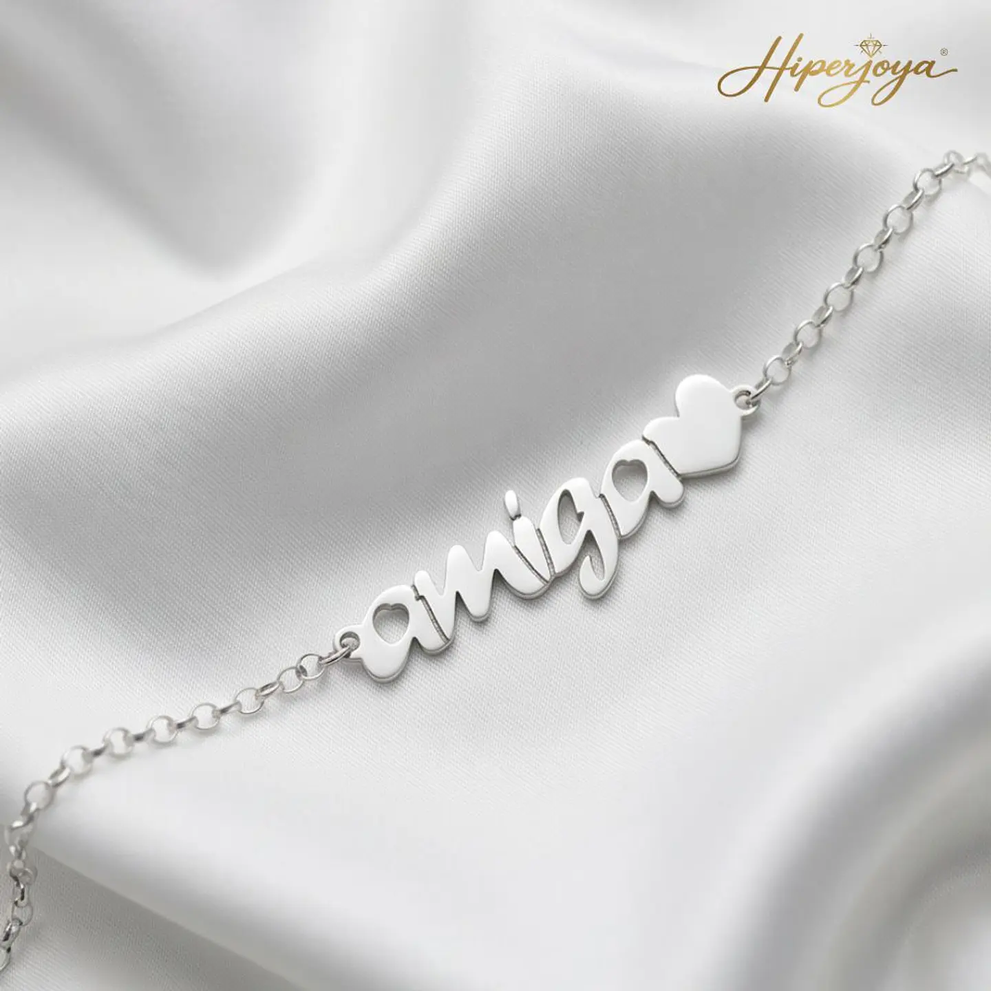 Pulsera personalizada de amiga plata 3