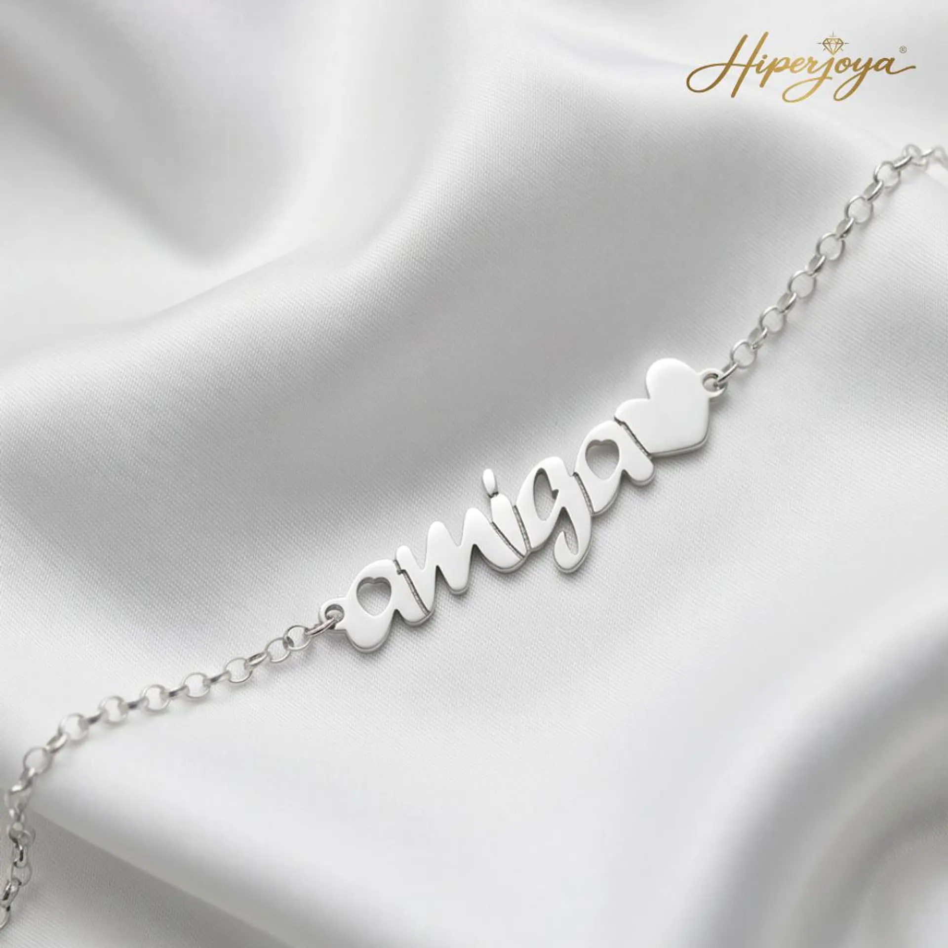 Pulsera personalizada de amiga plata 3