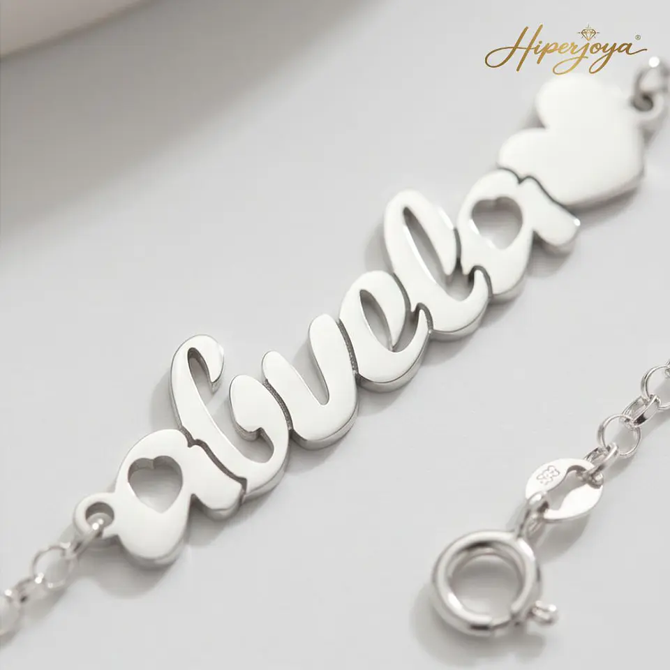 Pulsera personalizada de abuela plata 3
