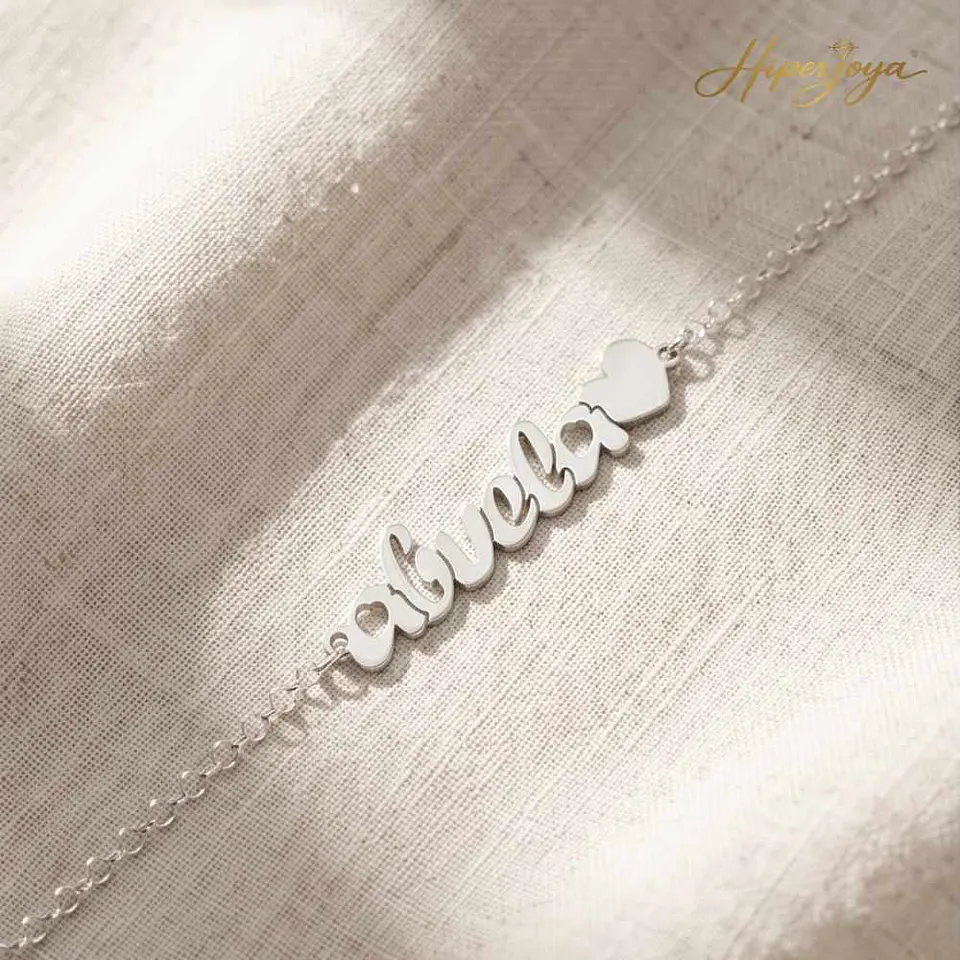 Pulsera personalizada de abuela plata 5