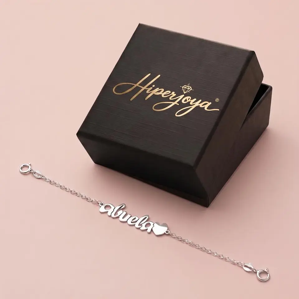 Pulsera personalizada de abuela plata 6