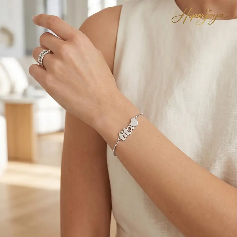 Pulsera personalizada de tita plata 2
