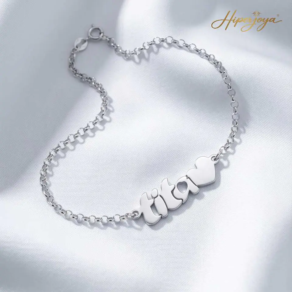 Pulsera personalizada de tita plata 5
