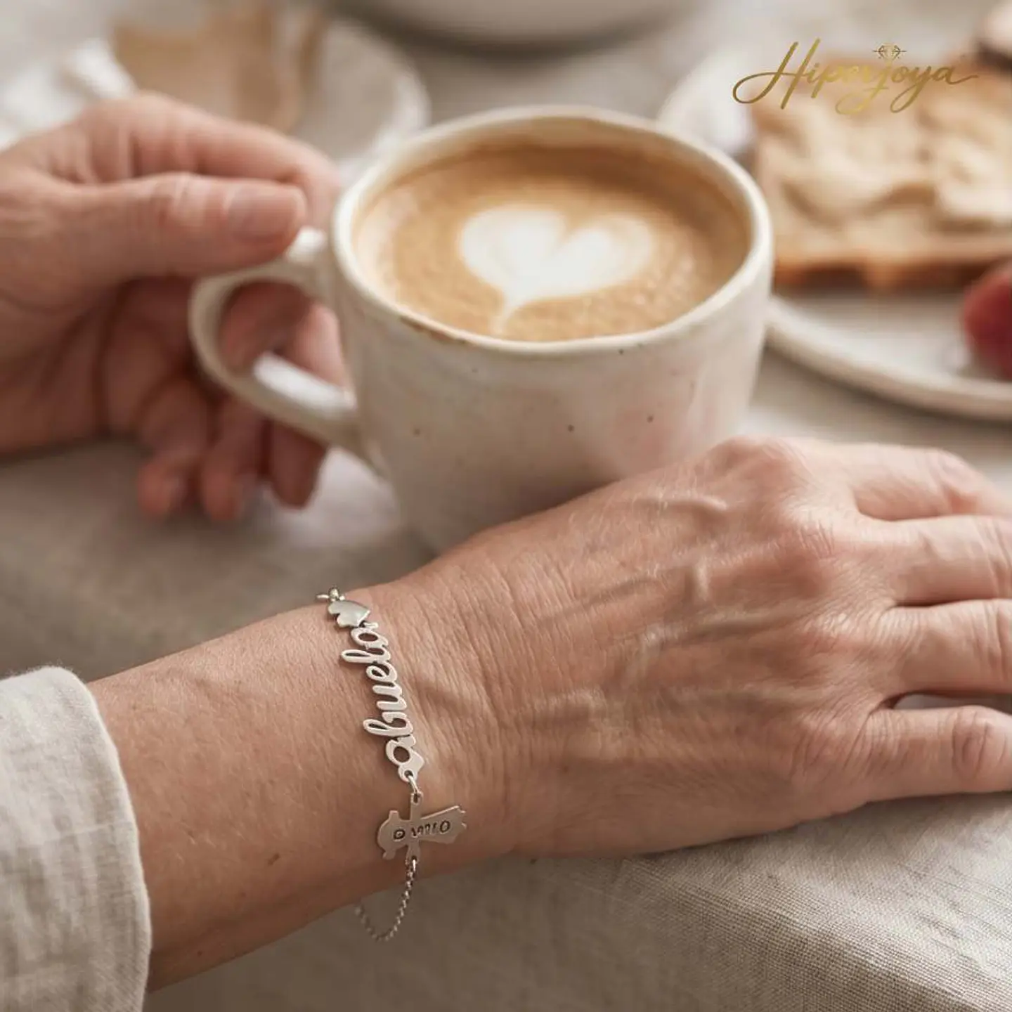 Pulsera personalizada abuela y nombres de nietos plata 2