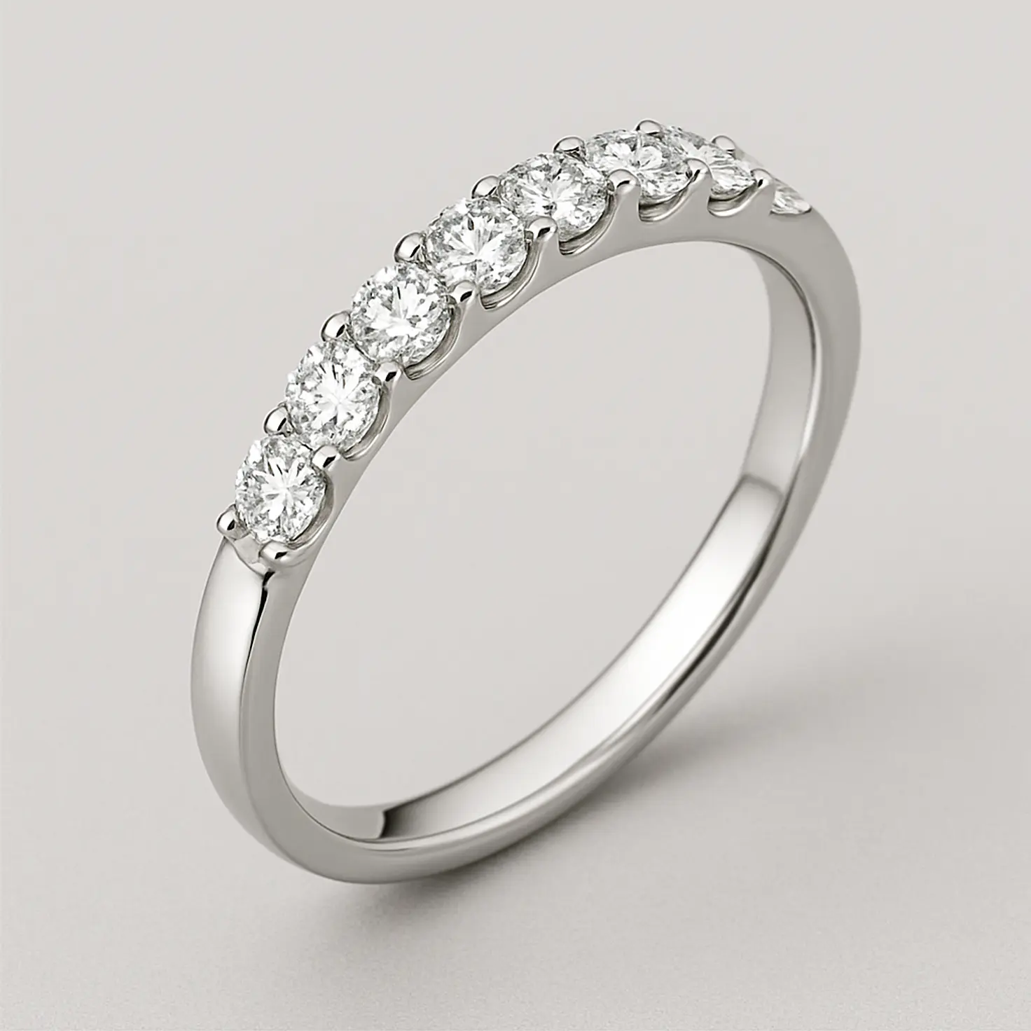 Anillos de Oro Blanco y Circonitas