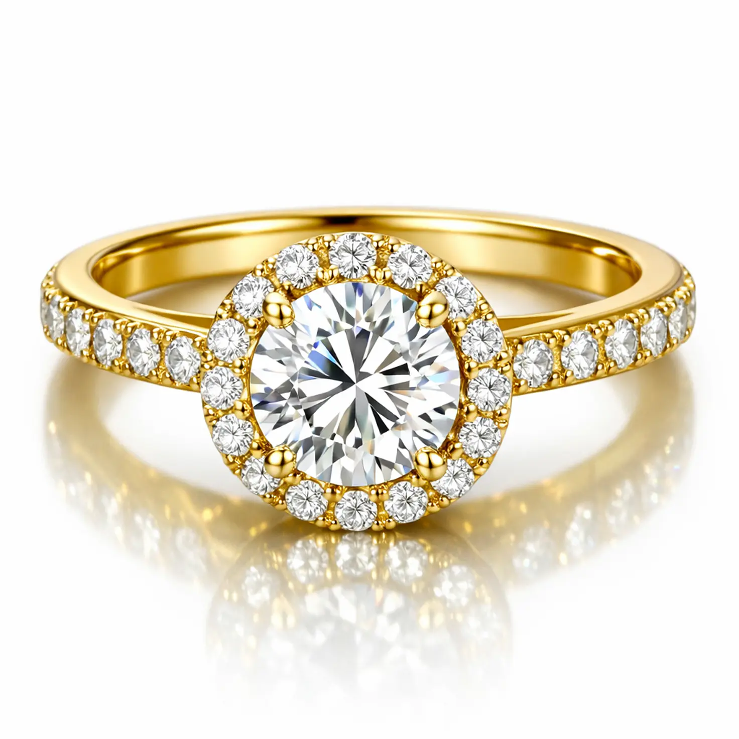 Anillos de Oro Amarillo y Diamantes