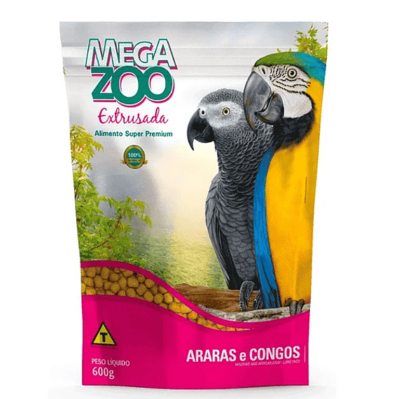 MEGAZOO PELLET PARA GUACAMAYOS Y YACOS 600gr