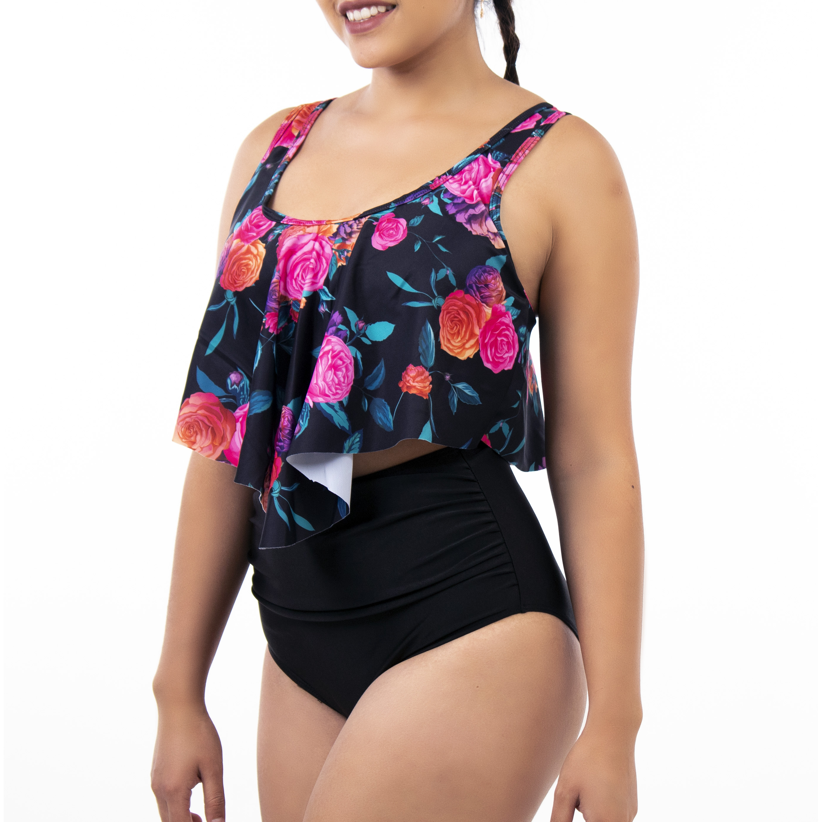 Bikini tiro alto Valhalla black Rose 1