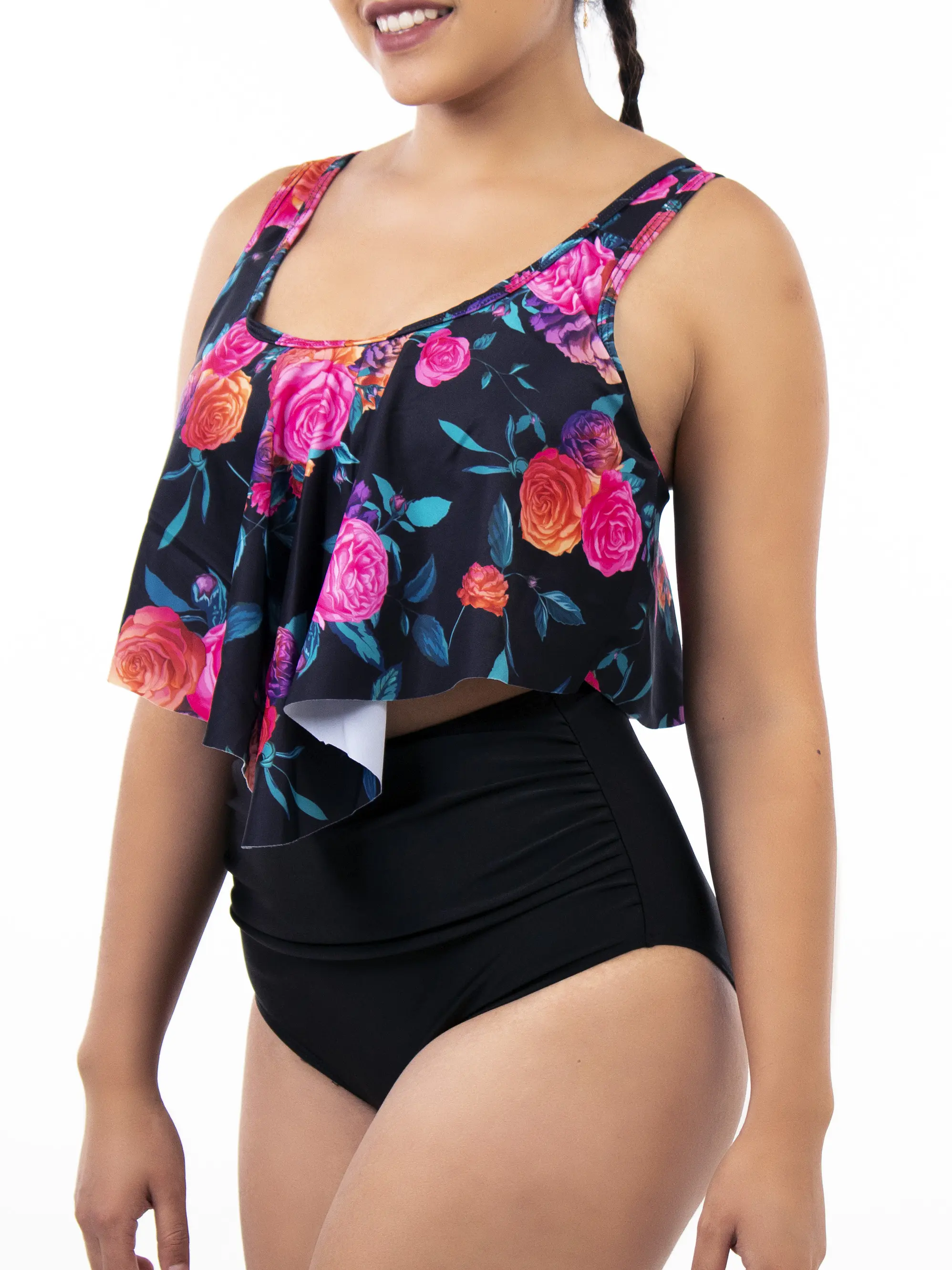 Bikini tiro alto Valhalla black Rose 1