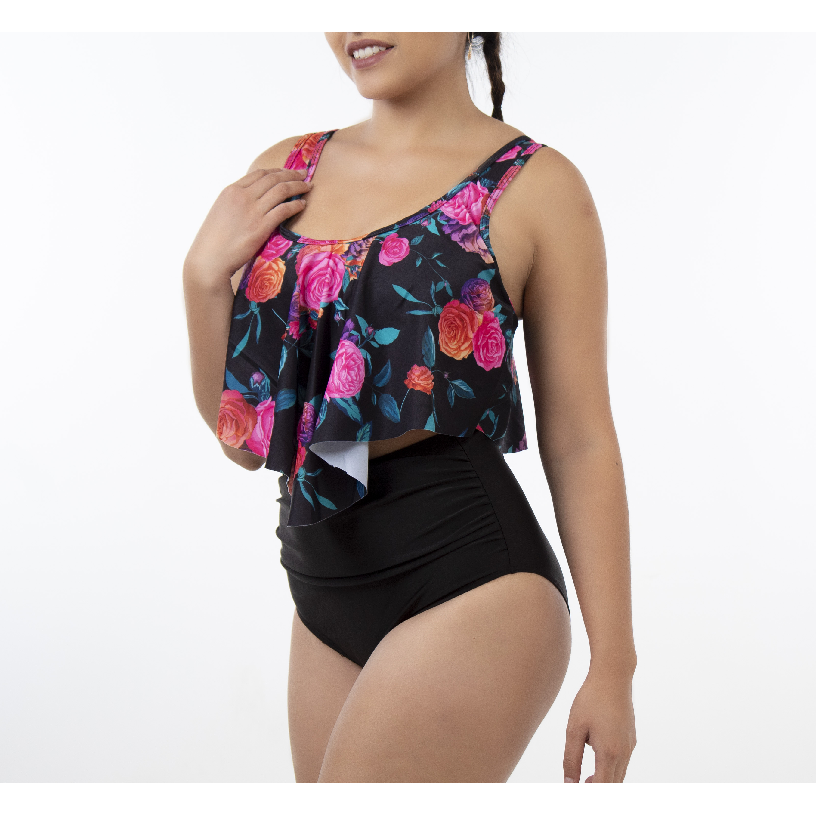 Bikini tiro alto Valhalla black Rose 2