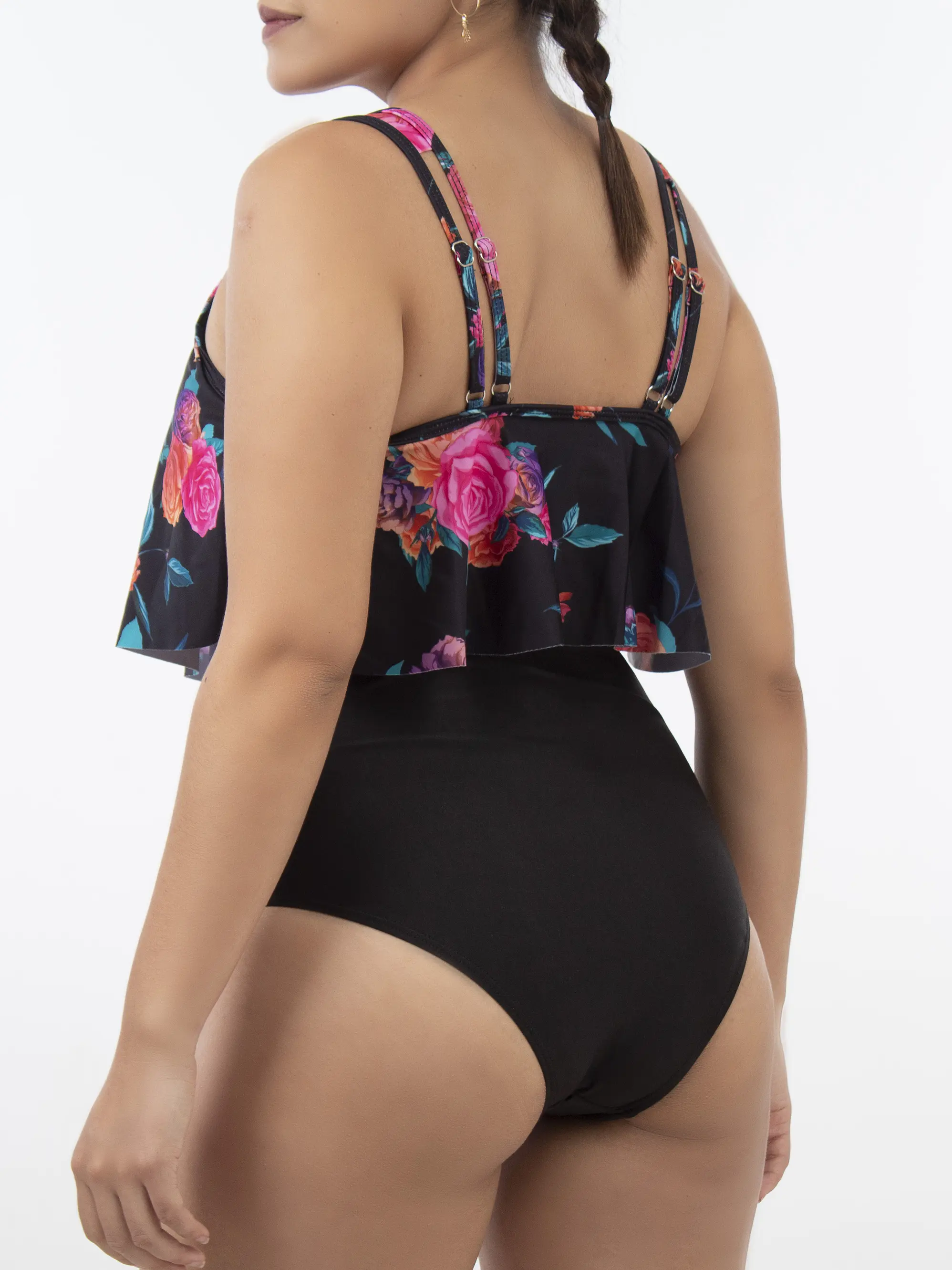 Bikini tiro alto Valhalla black Rose 3
