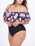 Bikini tiro alto Angaroa Black floral