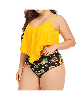 Bikini tiro alto Valhalla Girasol