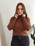 Sweater grueso cuello alto mujer