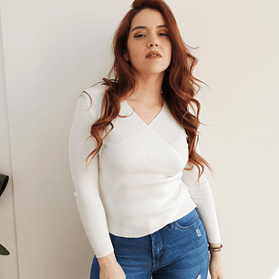 Camiseta Escote V botones