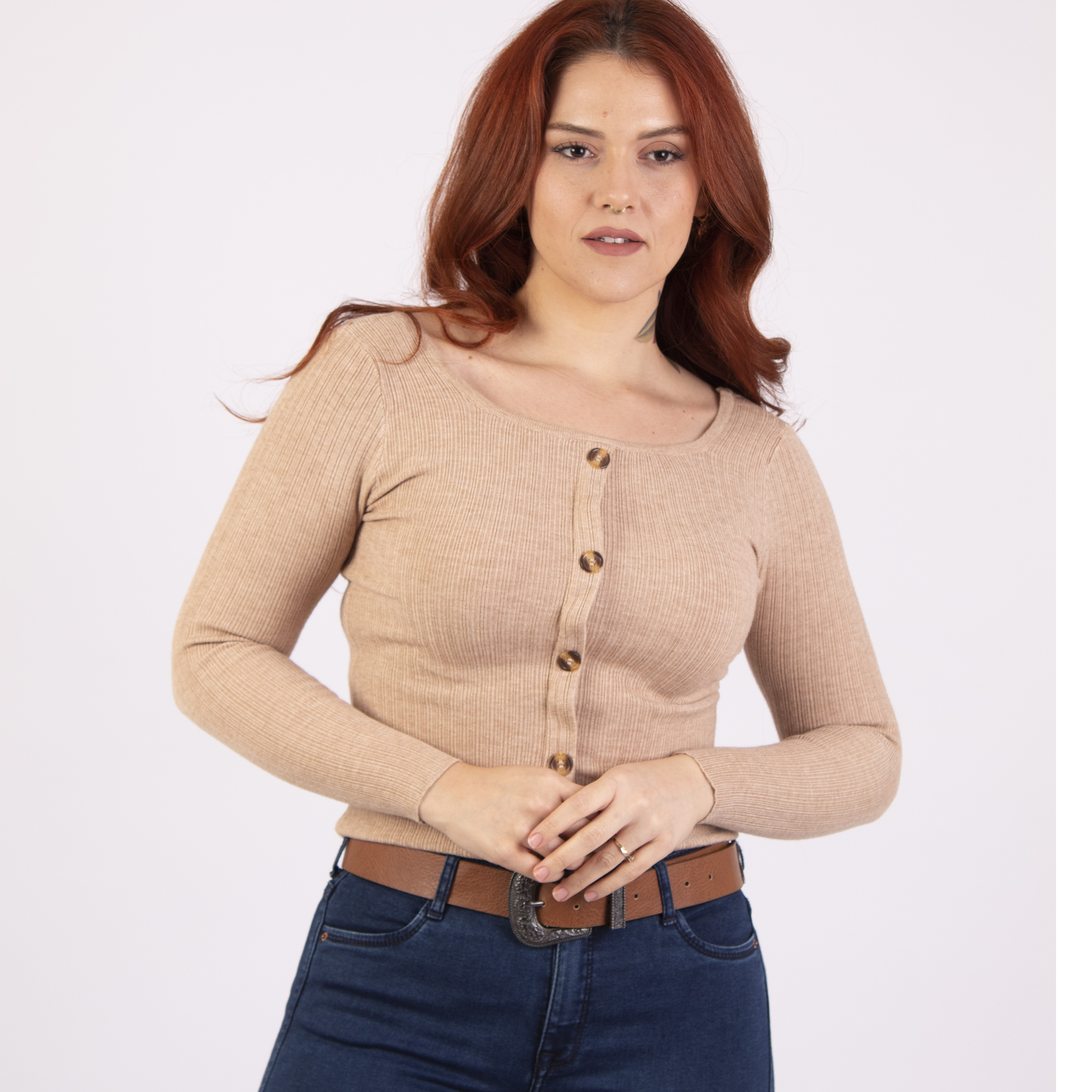 Sweater básico botones colores 4