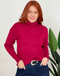 Sweater mujer curvy cuello alto linea Elena
