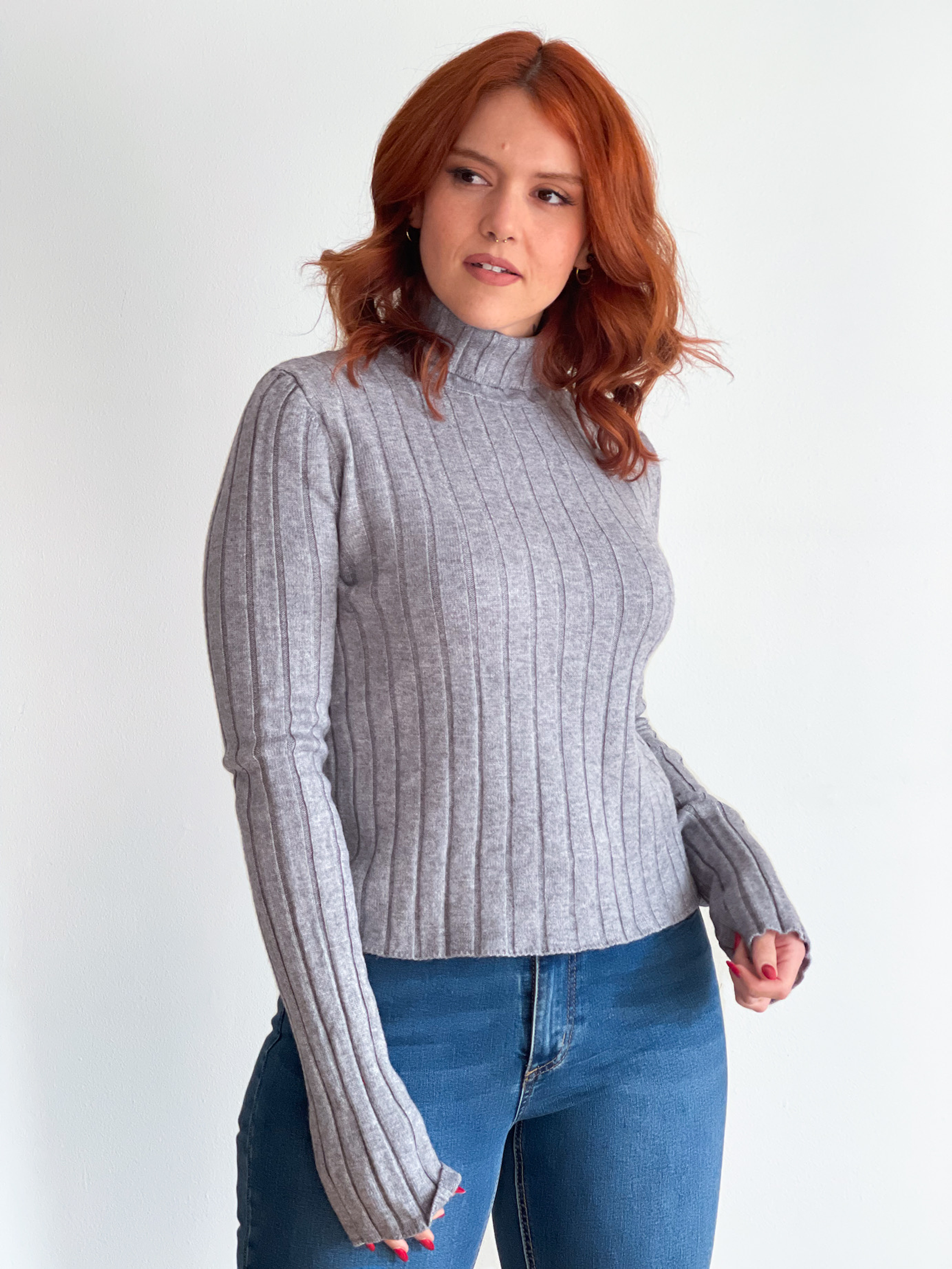 Sweater cuello alto mujer diseño terra 4