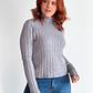 Sweater cuello alto mujer diseño terra - Miniatura 4