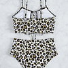 Bikini tiro alto animal print