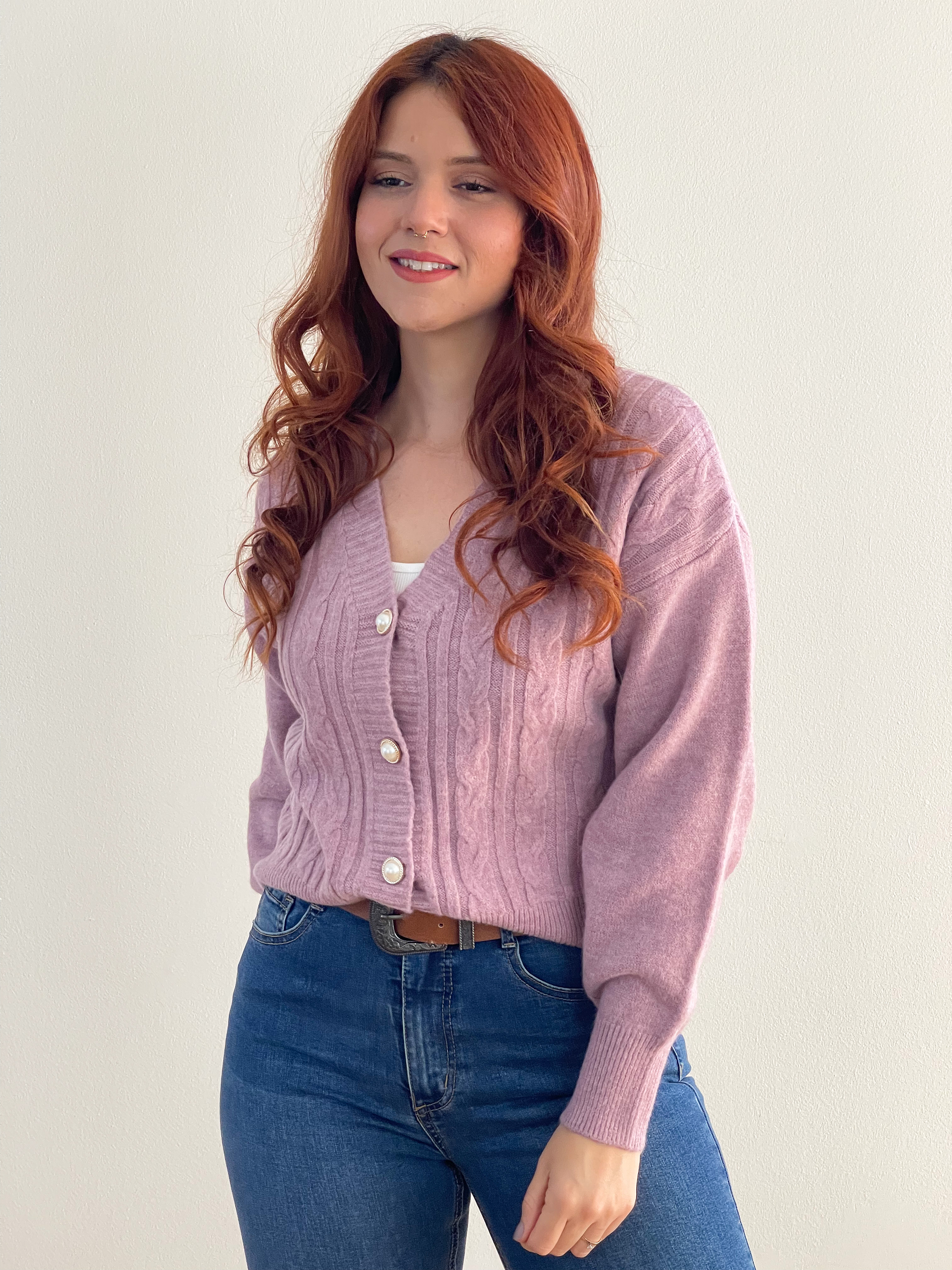 Chaleco botones colores líneas y trenzas 2