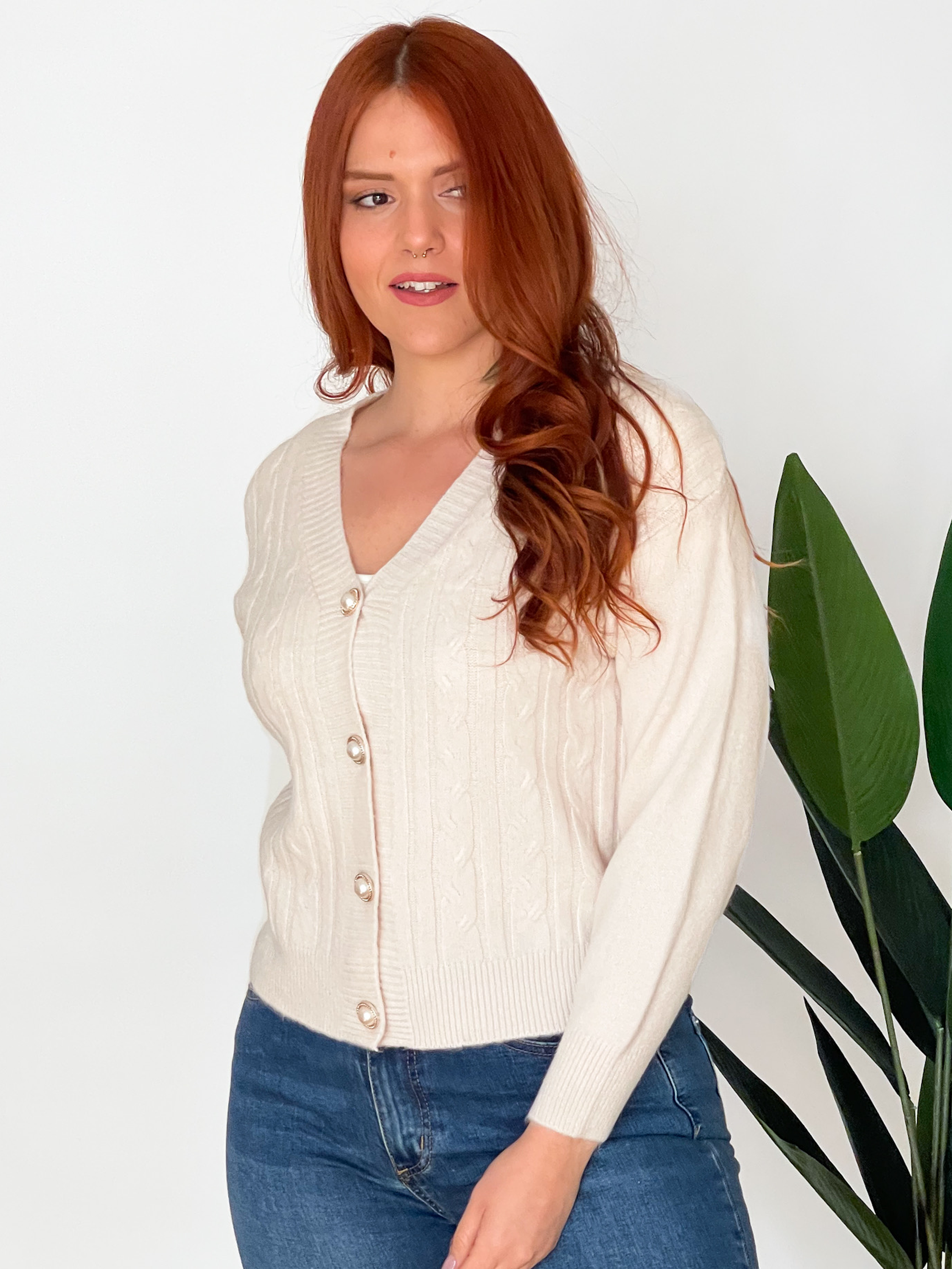 Chaleco botones colores líneas y trenzas 7