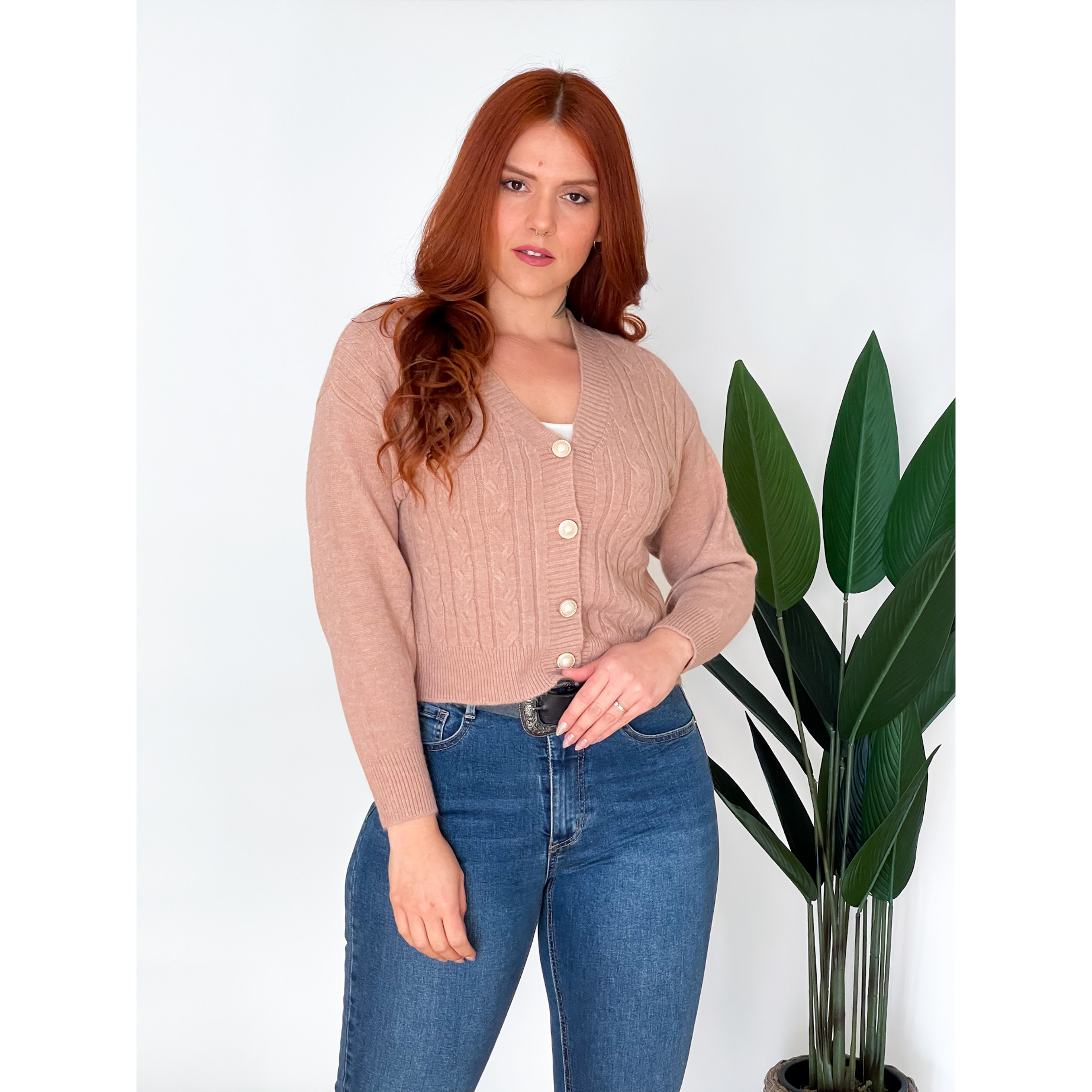 Chaleco botones colores líneas y trenzas 13