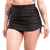 Falda short straps tiro alto traje de baño