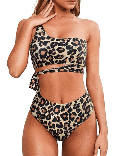 Bikini tiro medio Asimétrico colores