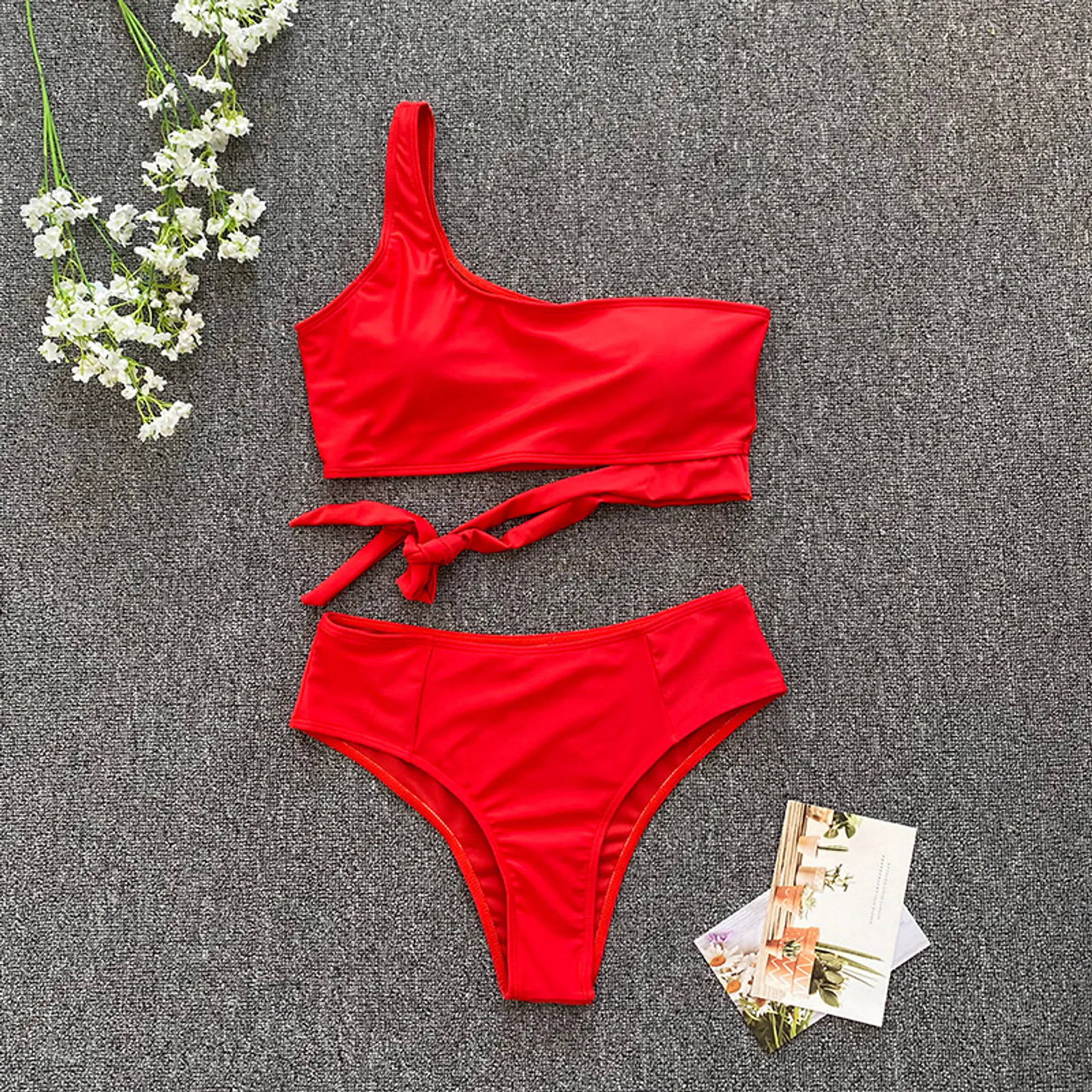 Bikini tiro medio Asimétrico colores 5