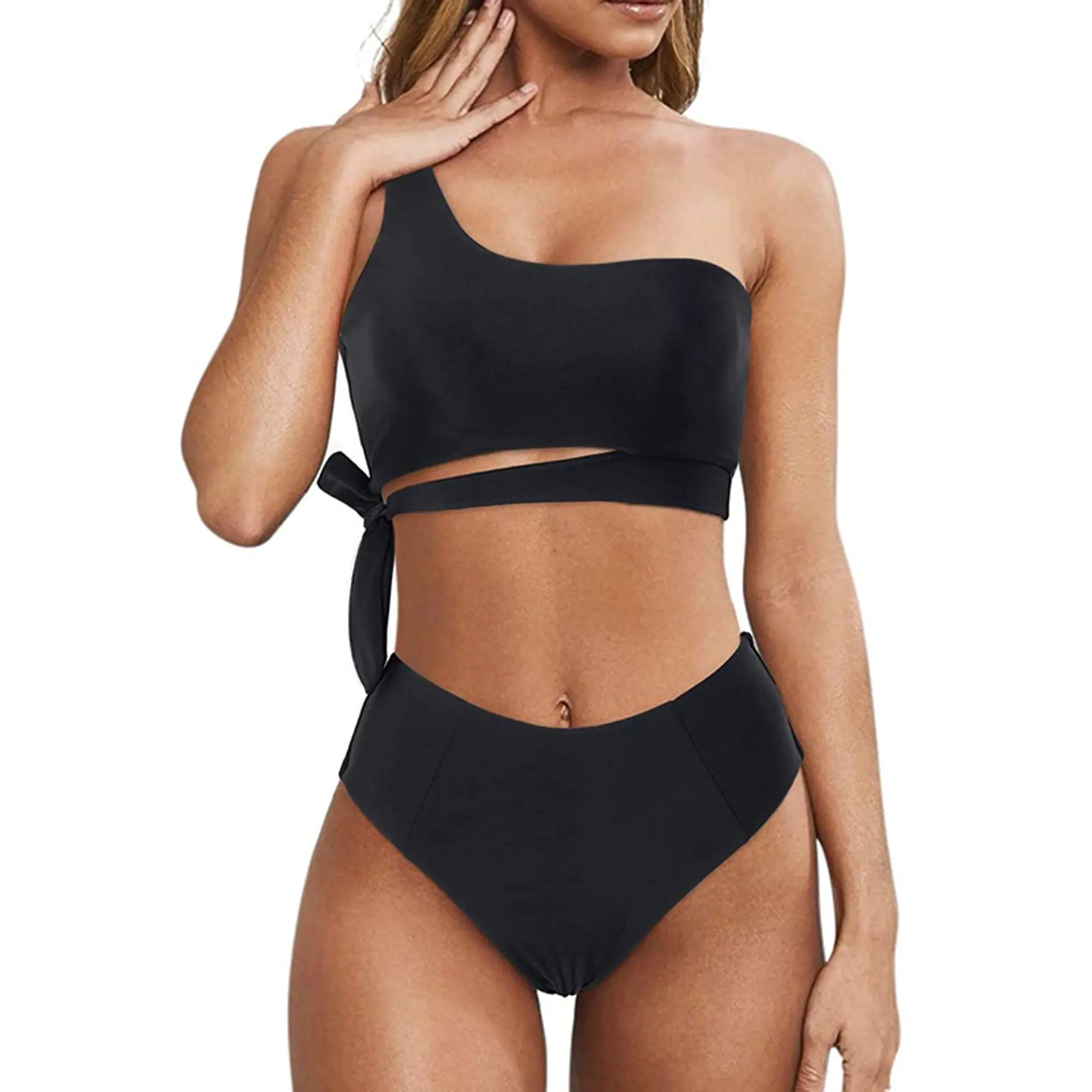 Bikini tiro medio Asimétrico colores 7