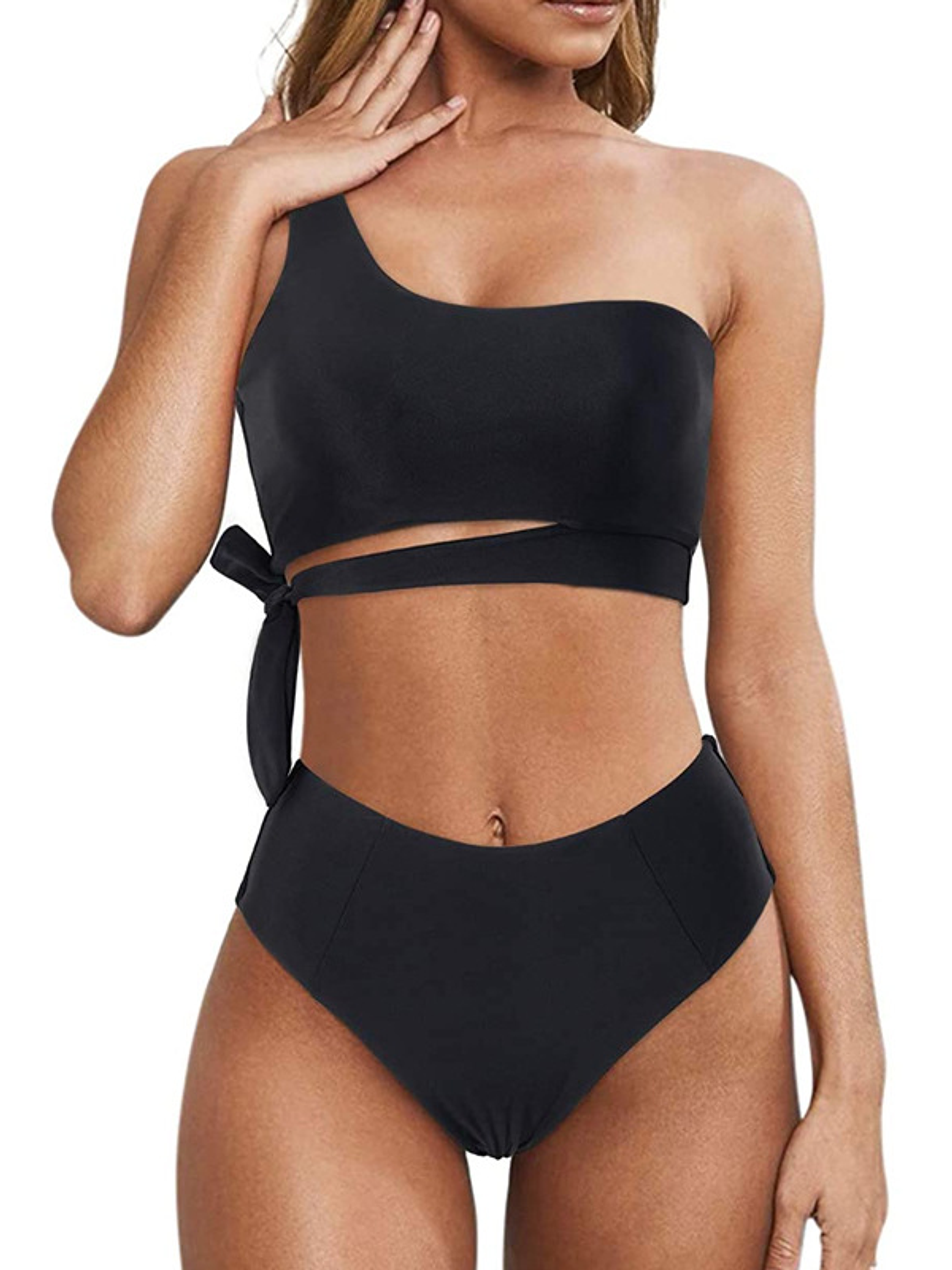 Bikini tiro medio Asimétrico colores 7