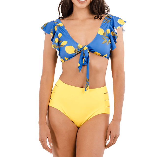 Bikini tiro alto Lemon Cut Out