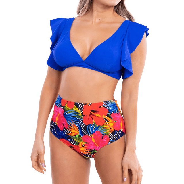 Bikini tiro alto Milena Azul