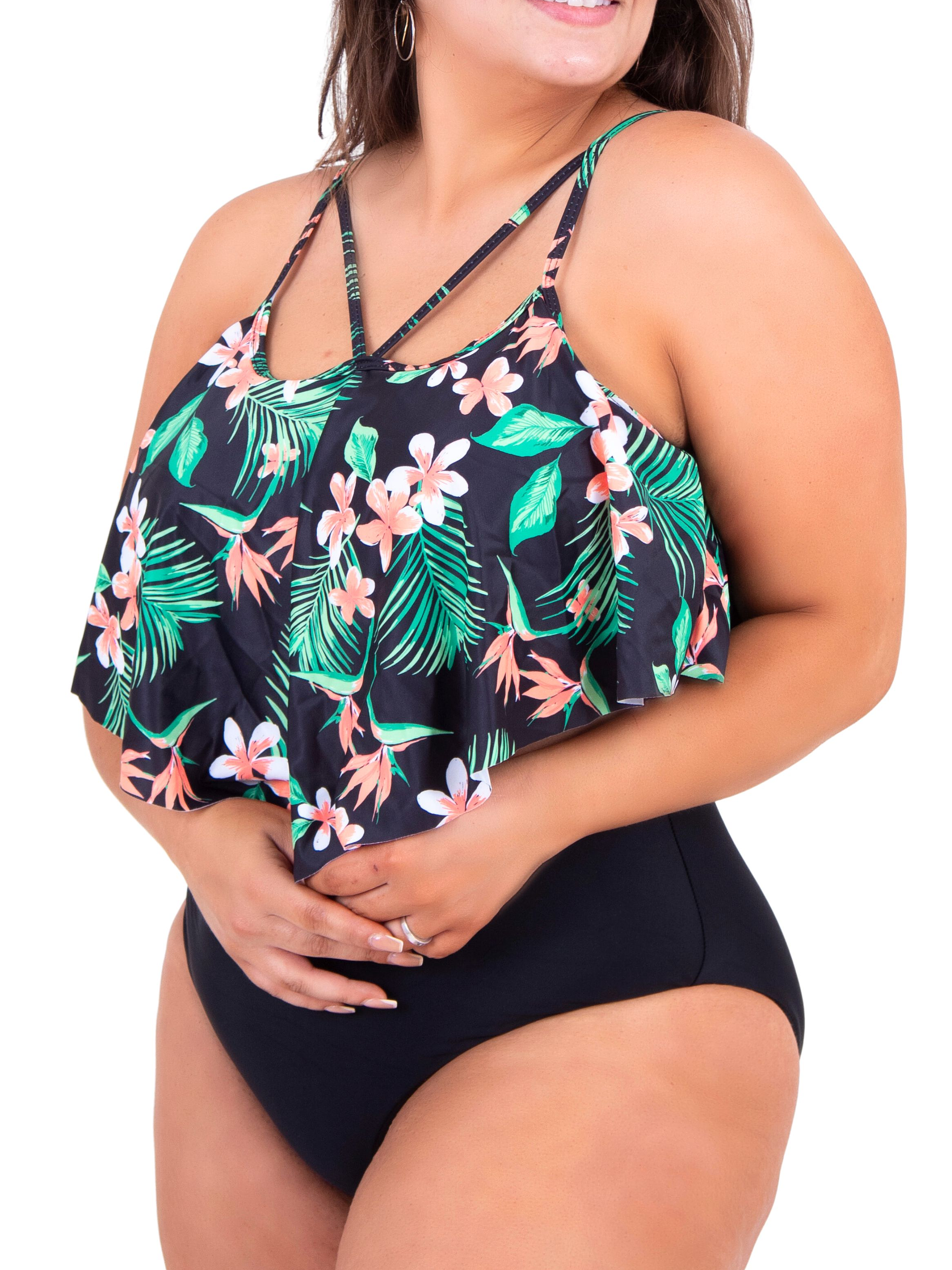 Bikini tiro alto floral Cruzado 2
